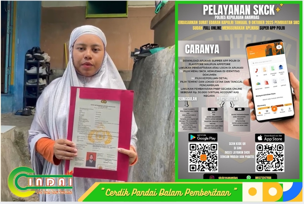 Wow.. di Polres Anambas SKCK Bisa Dibuat Secara Online dan Diantar Kerumah Warga