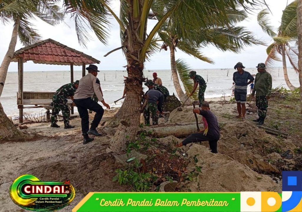 Sinergi TNI-Polri dan Warga Warnai TMMD Ke-129, Gotong Royong Bersihkan Lingkungan Desa Busung