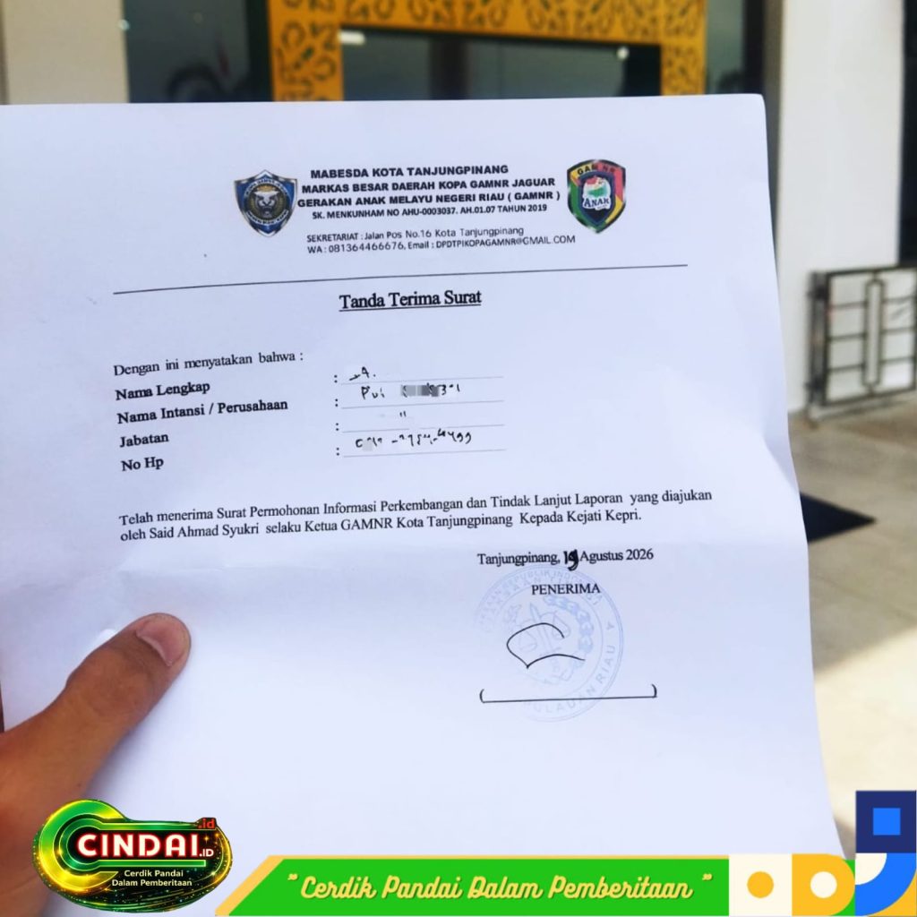 Laporan Rp630 Juta DKUKM Kepri Belum Ada Kabar, GAMNR Tanjungpinang Bersurat ke Kejati