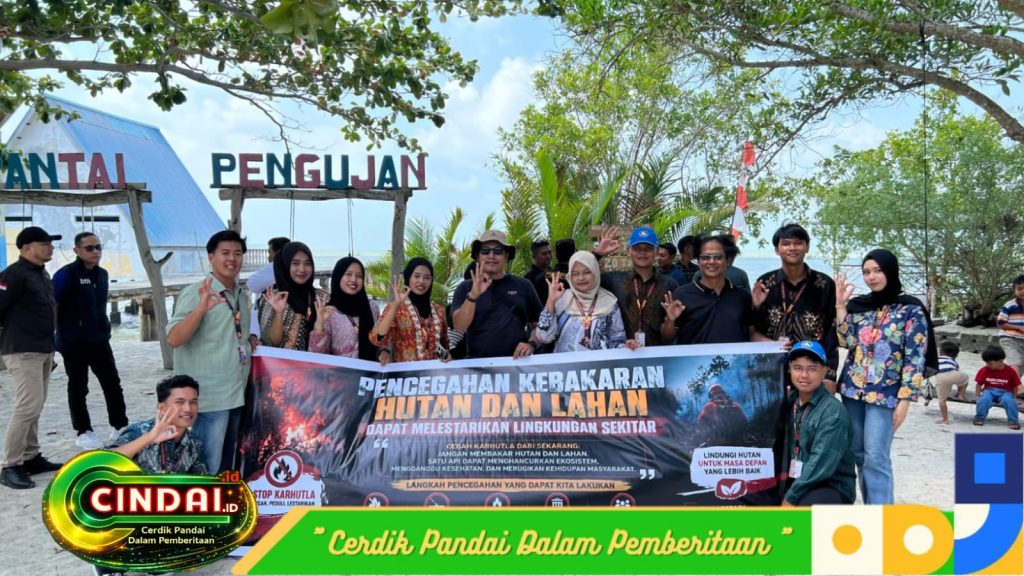 Satgas Citarum dan Mahasiswa KKN UMRAH Sosialisasikan Bahaya Karhutla di Desa Pengujan Bintan