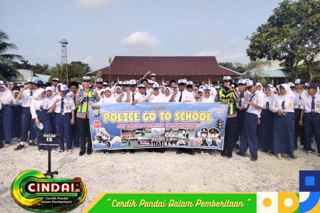 Satlantas Polresta Tanjungpinang Edukasi Pelajar SMPN 7 Lewat “Police Go To School”