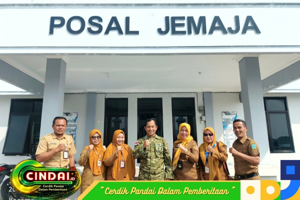 Perkuat Sinergi, Camat Jemaja Sambangi Posal dan Koramil di Momen HUT TNI ke-81